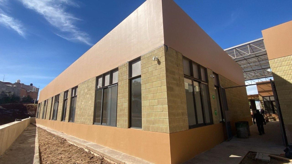 La fachada lateral del centro de Autismo de Tepatitlán próximo a inaugurarse